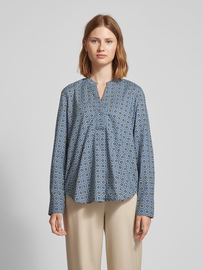 Marc O'Polo Bluse mit Tunika Kragen Rauchblau 4