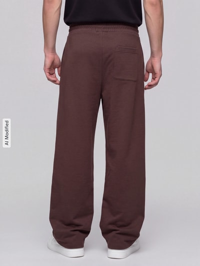 HUGO Relaxed Fit Sweathose aus reiner Baumwolle Modell 'Devropant' Schoko 5