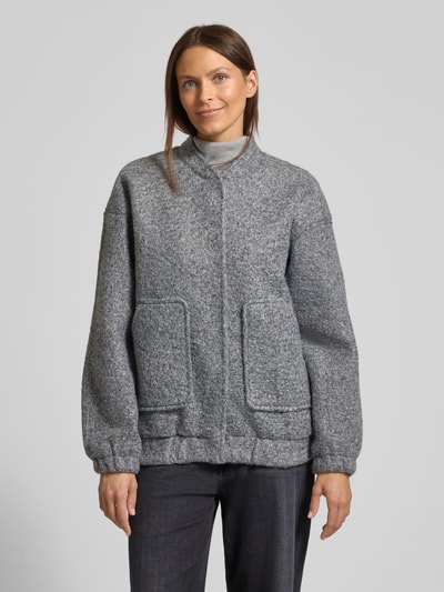 Vero Moda Loose Fit Blouson mit College-Kragen Modell 'AMBER ELITE' Mittelgrau 4