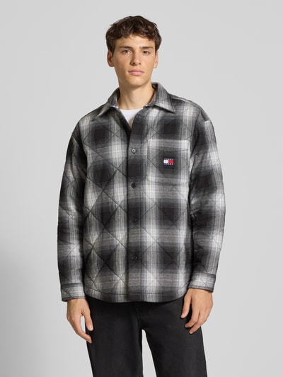 Tommy Jeans Regular Fit Hemdjacke aus reiner Baumwolle Black 4