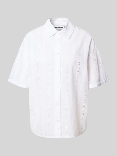 Review Overhemdblouse met knoopsluiting Wit - 2