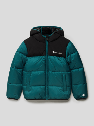 CHAMPION Steppjacke mit Kapuze Dunkelgruen 1