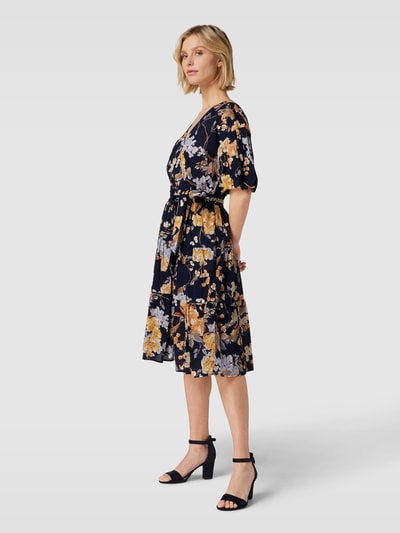Lauren Ralph Lauren Midikleid mit Bindegürtel Modell 'BADELIZ' Marine 1