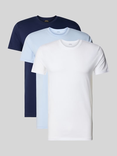 Polo Ralph Lauren Underwear T-shirt met geribde ronde hals in een set van 3 stuks Blauw - 1
