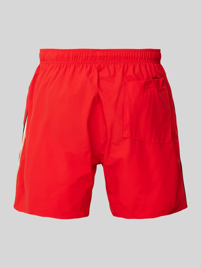 BOSS Relaxed Fit Badeshorts mit Label-Print Modell 'Iconic' Rot 3