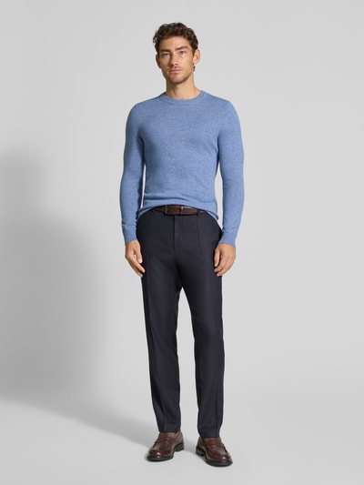 MCNEAL Gebreide pullover van wolmix met kasjmier Jeansblauw gemêleerd - 1