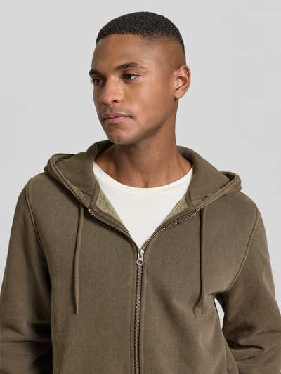 Samsøe Samsøe Sweatjacke mit Kapuze Modell 'SAPIET' Dunkelbraun 3