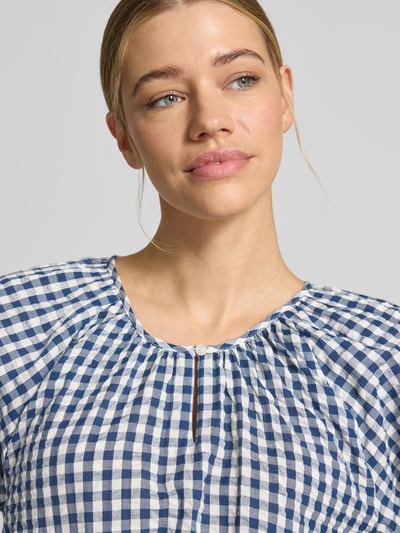 s.Oliver RED LABEL Loose fit 3/4-mouw blouse van puur katoen Marineblauw - 3