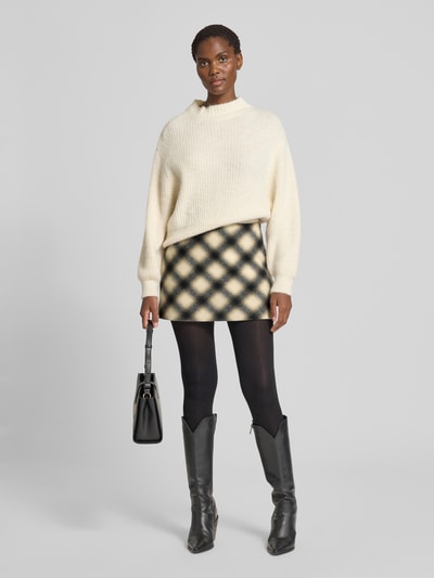 Liu Jo White Minirock mit seitlichem Nahtreißverschluss Offwhite 1