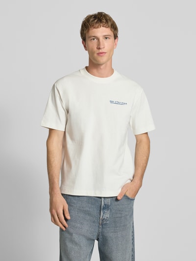 Marc O'Polo DENIM Relaxed Fit T-Shirt aus reiner Baumwolle Weiss 4