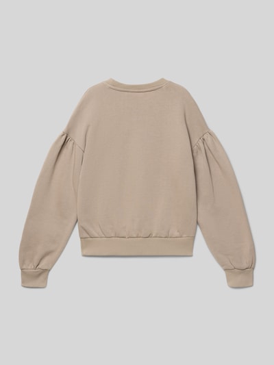 Mango Relaxed Fit Sweatshirt mit Rundhalsausschnitt Hellbraun 3