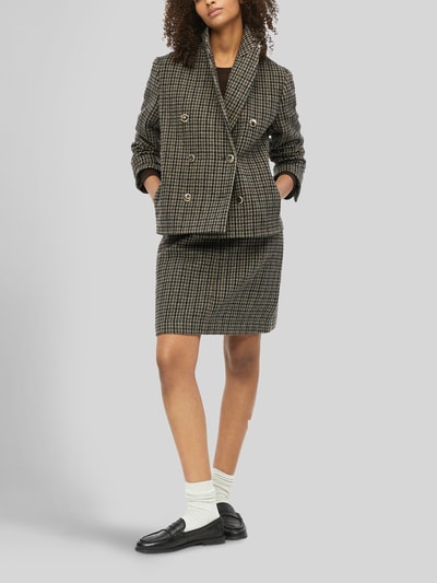 s.Oliver BLACK LABEL Mini-Rock aus Woll-Mix mit Knopfdetail Anthrazit 1