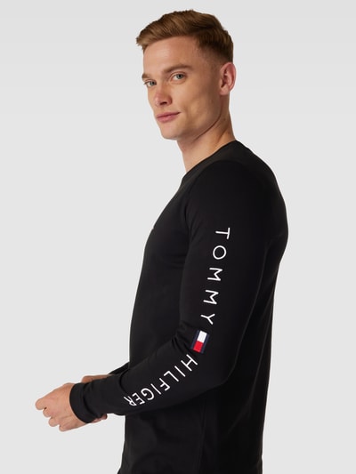 Tommy Hilfiger Longsleeve mit Label-Stitching Black 3