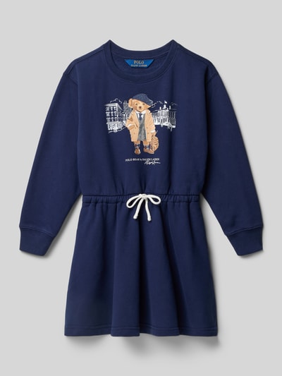 Polo Ralph Lauren Kids Regular fit jurk met logoprint Marineblauw - 1