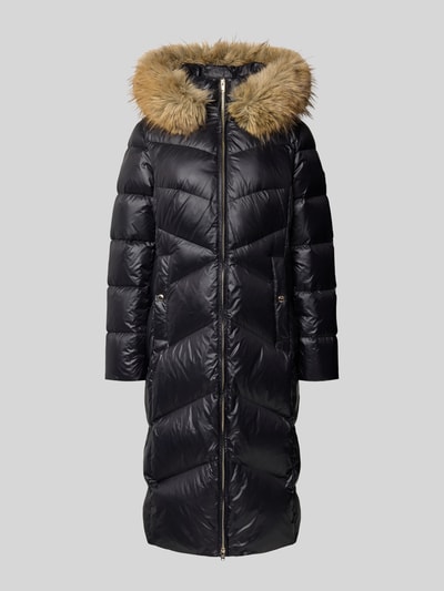 ROCK'N BLUE Płaszcz pikowany z obszyciem ze sztucznego futra model ‘Adele’ Czarny 2