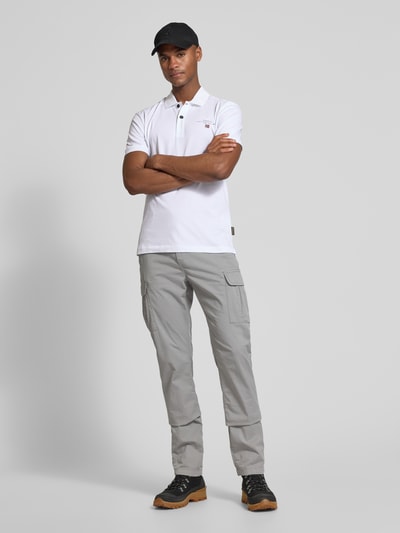 Napapijri Regular Fit Poloshirt mit Label-Stitching Modell 'elbas' Offwhite 1