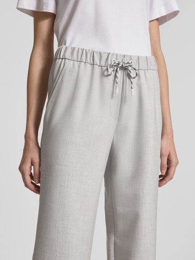 Marc Cain Stoffhose mit elastischem Bund und Tunnelzug Hellgrau Melange 3