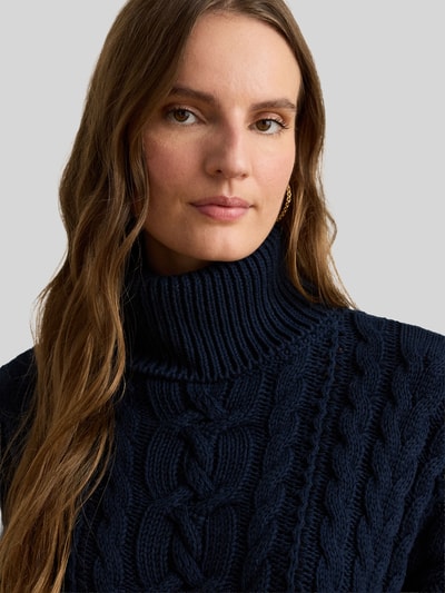 Lauren Ralph Lauren Pullover mit Rollkragen Zopfstrick Marine 3