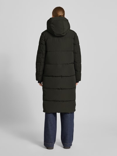 WITHBLACK Płaszcz pikowany z kapturem Ciemnozielony 5