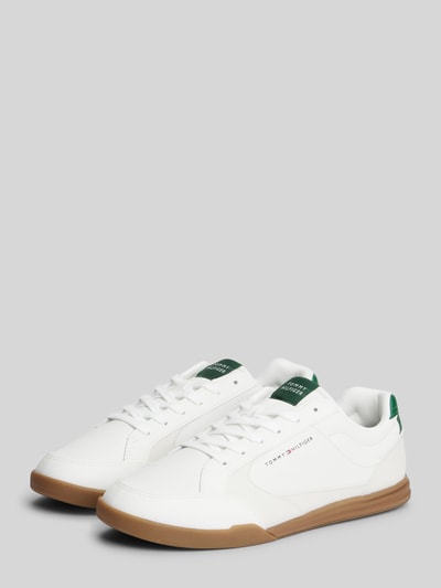 Tommy Hilfiger Sneakersy z naturalnej skóry z naszywką z logo Granatowy 1