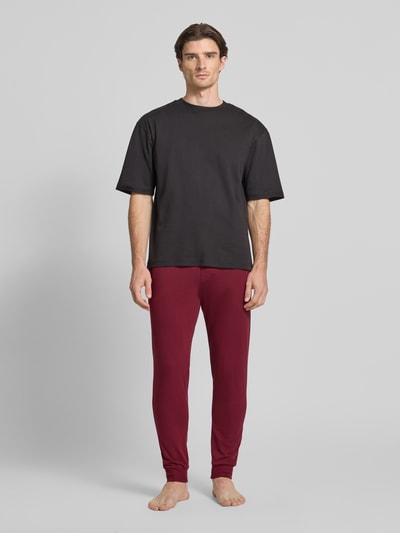 HUGO Comfort Fit Sweatpants aus Baumwoll-Mix Modell 'LAZE' Bordeaux 1