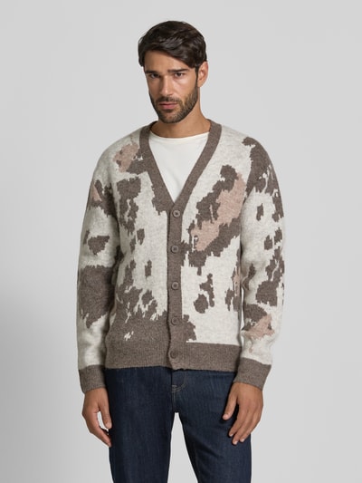 JAKE*S STUDIO MEN Cardigan met V-hals en knoopsluiting Ecru - 4