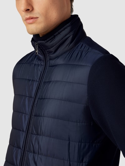 Christian Berg Men Jacke mit gerippten Abschlüssen Marine 3