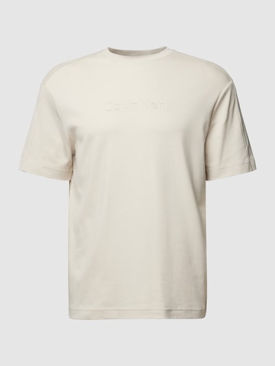 CK Calvin Klein T-Shirt mit Label-Print Modell 'COMFORT' Sand 2