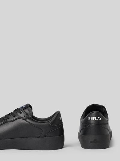 Produktfoto, Sneaker mit Logo-Details Modell 'RAPID' von Replay in Schwarz, strukturierte Sohle, abgerundete Form, klare Linien, Herrenschuh