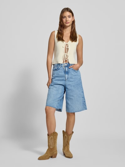 Pieces Relaxed fit korte jeans van puur katoen, model 'TASHA' Lichtblauw - 1