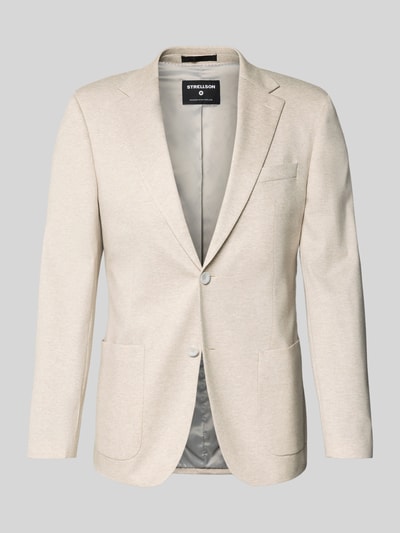 Produktfoto, Slim Fit Anzugsakko aus Viskose-Mix Modell 'ARNDT4-J 2' von Strellson in Melange-Optik, helle Beige-Töne, Flammgarntextur