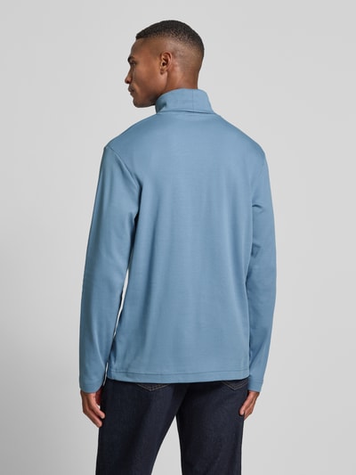 Tom Tailor Regular fit coltrui van katoenmix Jeansblauw - 5