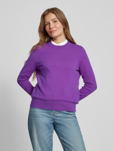 Jake*s Casual Gebreide pullover met ribboorden Violet - 4