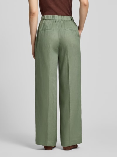 s.Oliver BLACK LABEL Regular Fit Weite Hose aus reinem Leinen Gruen 5