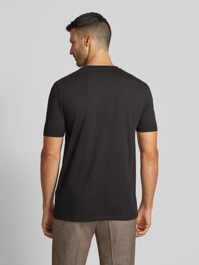 Lindbergh T-Shirt mit geripptem Rundhalsausschnitt Black 5