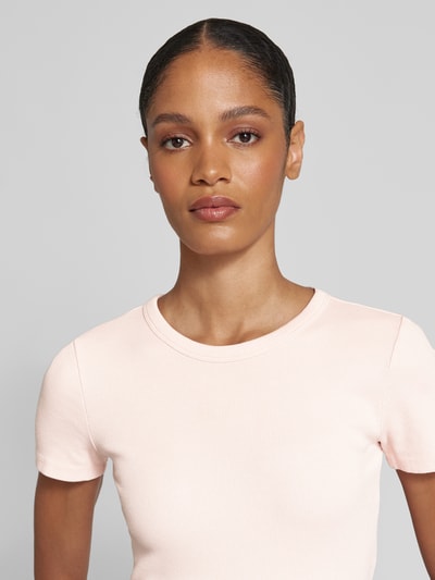 Jake*s Casual Slim Fit T-Sirt mit Feinripp Rosa 3