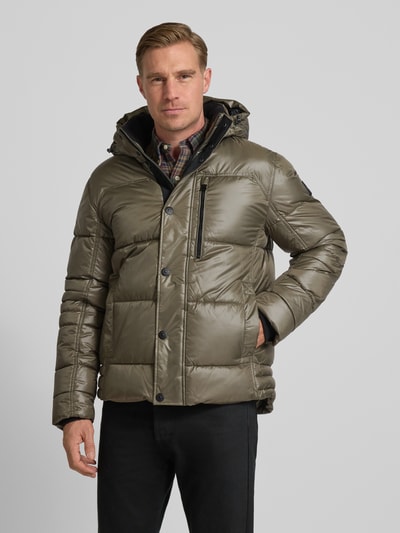 Tom Tailor Regular Fit Steppjacke mit Kapuze Oliv 4