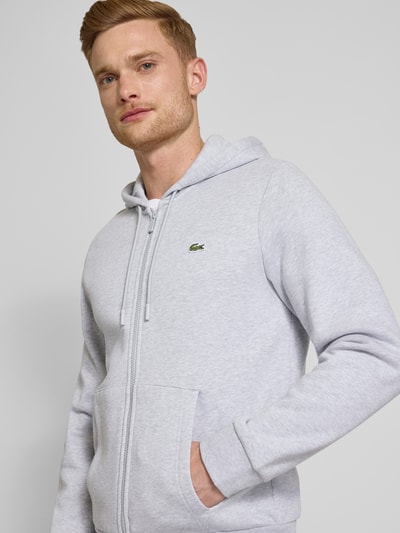 Lacoste Sweatjacke mit Label-Patch Hellgrau 3