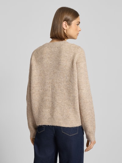 ONLY Loose Fit Strickjacke mit V-Ausschnitt Modell 'ZOEY' Altrosa Melange 5