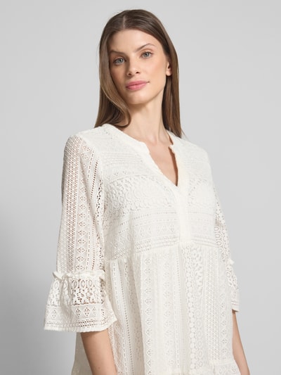 Vero Moda Regular Fit Spitzenkleid aus Baumwoll-Mix Modell 'HONEY' Offwhite 3