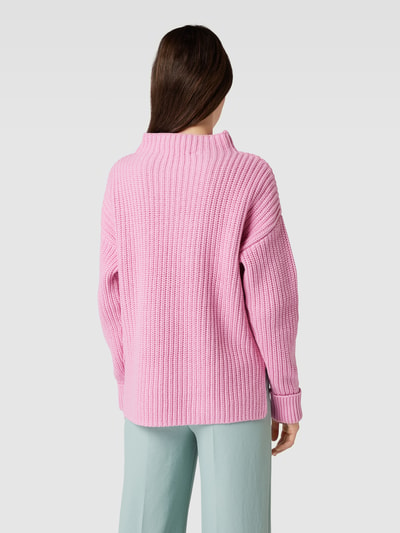 Selected Femme Gebreide pullover met opstaande kraag, model 'SELMA' Felroze - 5