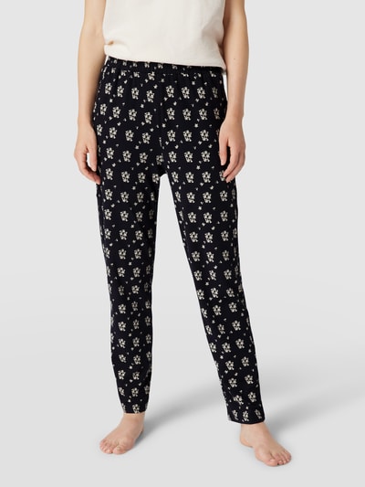 Marc O'Polo Hose mit floralem Allover-Print Dunkelblau 4