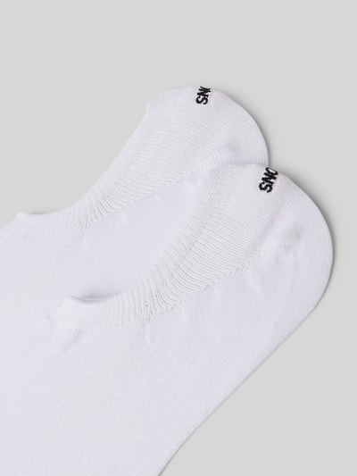 Snocks Sokken met ribboord in een set van 2 paar Wit - 2