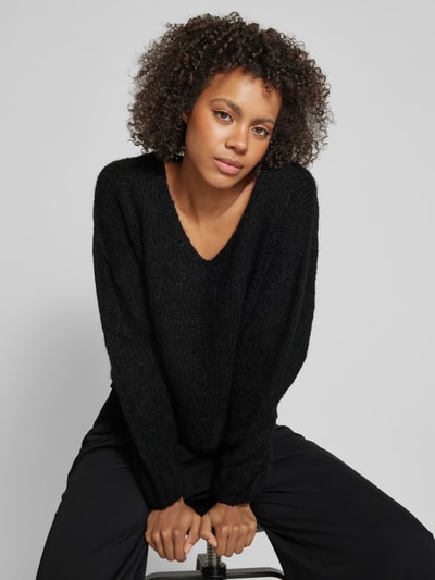 Rich & Royal Strickpullover mit V-Ausschnitt Black 3