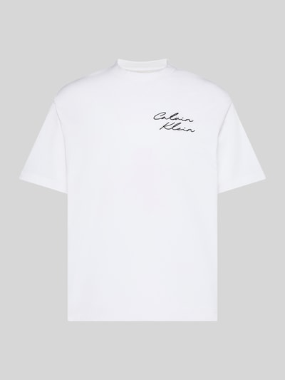 Calvin Klein Jeans Relaxed Fit T-Shirt aus reiner Baumwolle Weiss 2