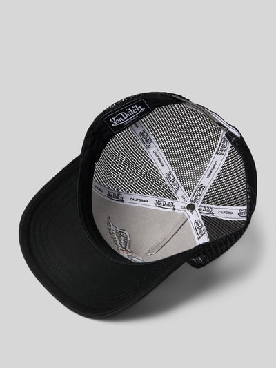 Produktfoto, Trucker Cap mit Stitching von Von Dutch aus mieszanka bawełny, daszek wzmocniony, haft, regulowana długość, czarna siatka, wyraźne tekstury