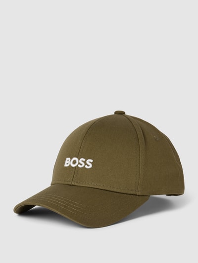 BOSS Baseballpet met labelstitching, model 'Zed' Olijfgroen - 1