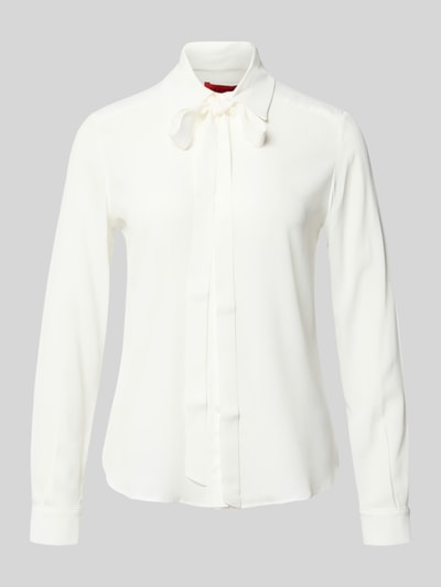 MAX&Co. Regular Fit Hemdbluse mit Seidenanteil Modell 'ATENEO' Weiss 2