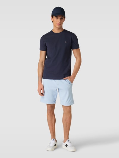 Gant T-Shirt mit Label-Stitching Marine 1