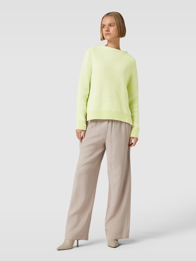 OPUS Gebreide pullover met boothals, model 'Partano' Lichtgroen - 1